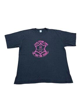 Vintage 1990s Mount Hermon Israel Camp Graphic T Shirt Black Cotton